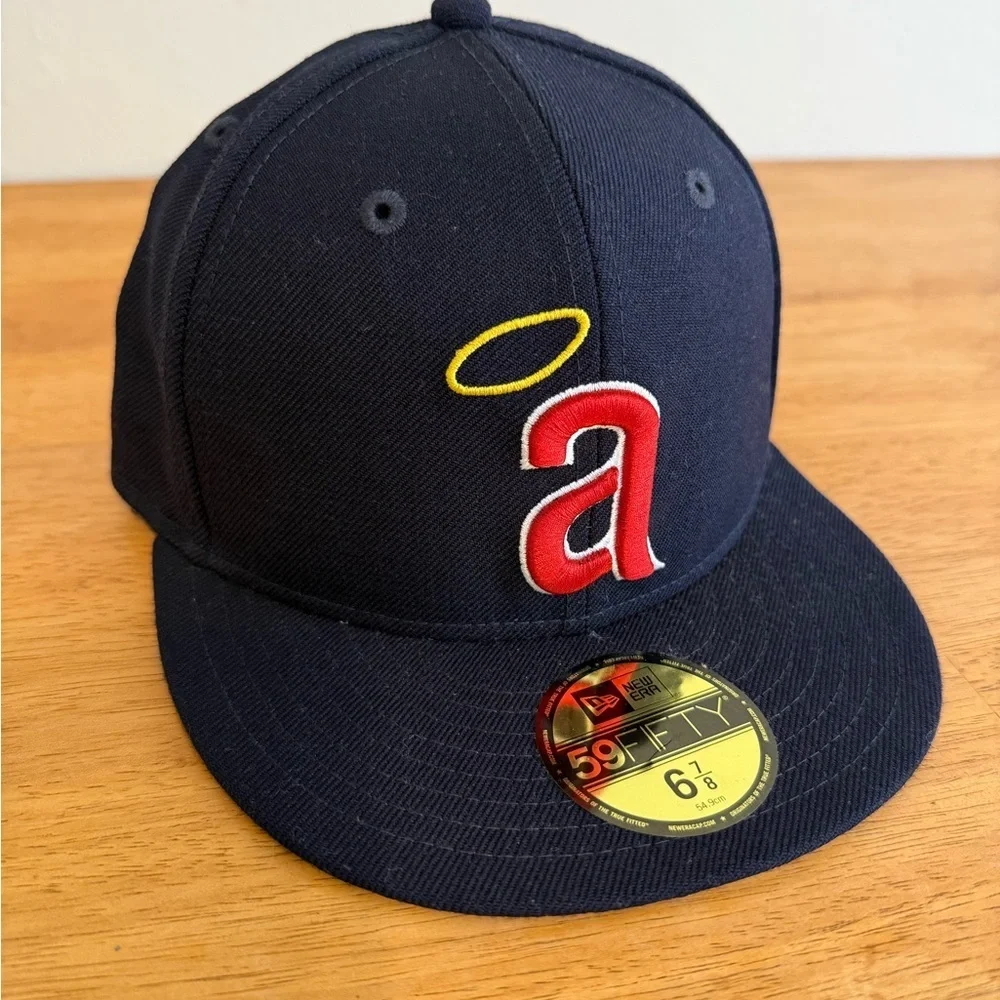 New Era 59fifty 6-7/8 Cooperstown Angels fitted hat Black MLB